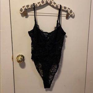 Black lace bodysuit